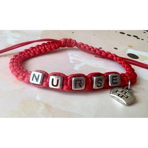 “NURSE” Braided Adjustable Bolo Bracelet